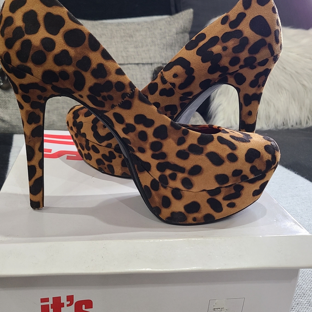 Leopard Print Platform Heels